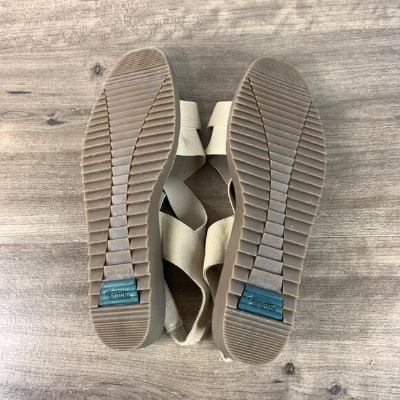 EASY SPIRIT Women's Sandals Shoes Size 11 Beige Elastic Straps Comfort Summer - Picture 10 of 10